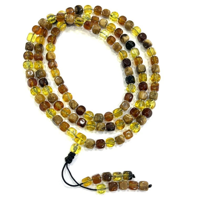 108 Beads Multi-Gem Dice Necklace
